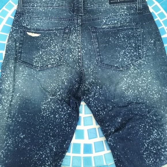 Rock & Republic bleach splatter skinny jeans 10 - Picture 3 of 5